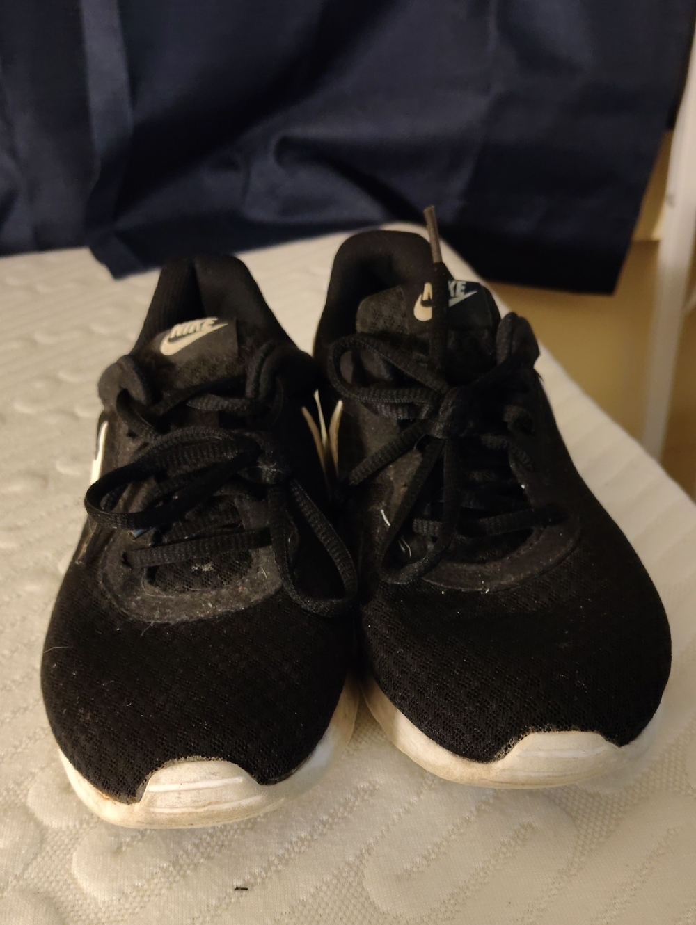 Nike Kids Black and White Lace-Up Sneakers